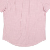TOMMY HILFIGER Mens Pink Shirt L Button Down Short Sleeve Cotton Casual