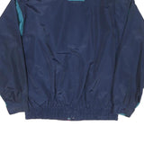 TURNING POINT Mens Navy Blue Jacket L Polyester Blend Zip Casual Retro Bomber
