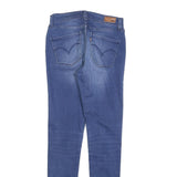 LEVI'S Womens Slim Blue Denim Rinse Jeans W27 L30 Stretch Comfort Zip