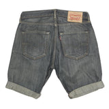 LEVI'S Mens Denim Blue Rolled Hem Shorts M W30 Classic Cut 5 Pocket