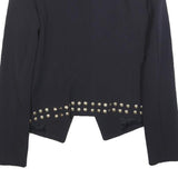 MICHAEL KORS Womens Black Studded Jacket XS Polyester Blend Tailored Stylish