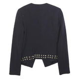 MICHAEL KORS Womens Black Studded Jacket XS Polyester Blend Tailored Stylish