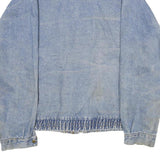 BANDANA Mens Blue Denim Jacket L Cotton Workwear Zip Button Pocket Casual