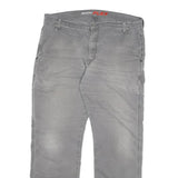 DICKIES Mens Regular Grey Cotton Blend Regular Fit Trousers W36 L31 Workwear
