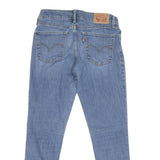 LEVI'S Womens Regular Blue Skinny Denim Light W27 L26 Zip Jeans Classic Fit