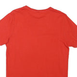 PUMA Mens Red Blue Logo Graphic T-Shirt M Short Sleeve Crew Neck Cotton Blend