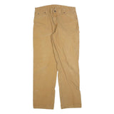 DICKIES Mens Regular Fit Beige Jeans Cotton Blend Zip W36 L34 Workwear Classic