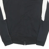 PUMA Womens Black & White Casual Jacket UK 10 Cotton Blend Plain Zip Athletic