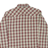 WRANGLER Mens Beige & Maroon Check Shirt XL Classic Western Style Long Sleeve