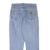 CARHARTT Mens Jeans Blue Regular Straight Denim Light W30 L27 Zip Cotton Blend