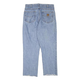 CARHARTT Mens Jeans Blue Regular Straight Denim Light W30 L27 Zip Cotton Blend