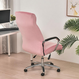 Anyseat Pink Velvet Office Chair Cover – Zippered Stretchable High‑Back Slipcover Protector