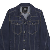G-STAR Mens Blue Denim Jacket M Cotton Button Plain Classic Fit Workwear