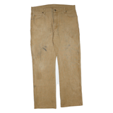 DICKIES Mens Regular Fit Jeans Beige Cotton Blend W36 L31 Workwear Zip Closure