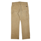 DICKIES Mens Regular Fit Jeans Beige Cotton Blend W36 L31 Workwear Zip Closure