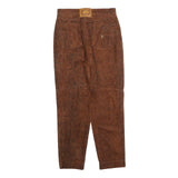 DISMERO Womens Cotton Blend Brown Regular Trousers W28 L28 Stylish Comfort