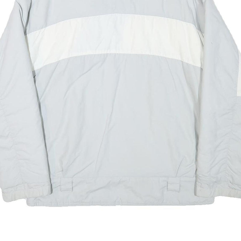 ALPIN Womens Light Blue & White Jacket M Polyester Blend Zip Casual Outerwear