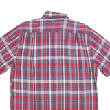 BARBOUR Mens Red & Blue Check Shirt M Cotton Blend Button Down Summer Casual