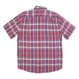BARBOUR Mens Red & Blue Check Shirt M Cotton Blend Button Down Summer Casual