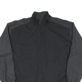 NIKE Mens Black & Grey Athletic Zip Jacket L Polyester Blend Comfortable Casual