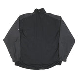NIKE Mens Black & Grey Athletic Zip Jacket L Polyester Blend Comfortable Casual