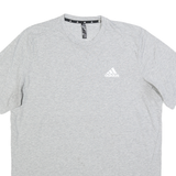 ADIDAS Mens Grey Athletic T-Shirt XL Short Sleeve Crew Neck Cotton Blend