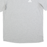 ADIDAS Mens Grey Athletic T-Shirt XL Short Sleeve Crew Neck Cotton Blend