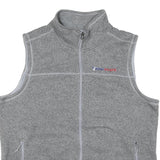 THE NORTH FACE Mens Grey Fleece Sleeveless Zip Jacket XL Polyester Blend Outdoor