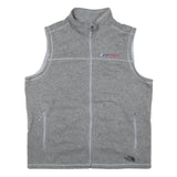 THE NORTH FACE Mens Grey Fleece Sleeveless Zip Jacket XL Polyester Blend Outdoor