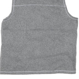 THE NORTH FACE Mens Grey Fleece Sleeveless Zip Jacket XL Polyester Blend Outdoor