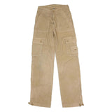 AMERICAN EAGLE Womens Cotton Blend Beige Regular Fit Cargo Trousers W25 L30