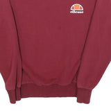 ELLESSE Mens Maroon Crew Neck Sweatshirt S Cotton Blend Pullover Casual