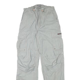TEDDYS Mens Relaxed Polyester Blend Grey Cargo Trousers W27 L31 Casual Workwear