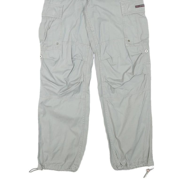 TEDDYS Mens Relaxed Polyester Blend Grey Cargo Trousers W27 L31 Casual Workwear