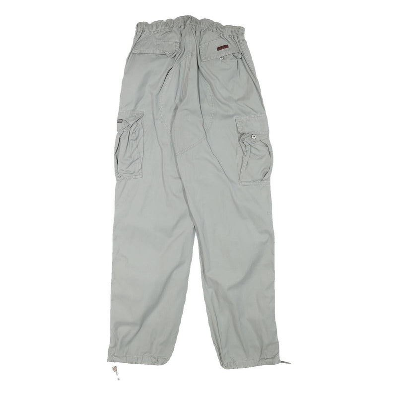 TEDDYS Mens Relaxed Polyester Blend Grey Cargo Trousers W27 L31 Casual Workwear