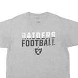 NFL Mens Grey Raiders Football Graphic T-Shirt XL Short Sleeve Crew Neck