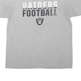 NFL Mens Grey Raiders Football Graphic T-Shirt XL Short Sleeve Crew Neck