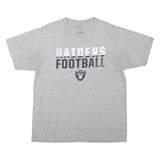 NFL Mens Grey Raiders Football Graphic T-Shirt XL Short Sleeve Crew Neck