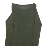 REPLY Womens Green Plain Pullover Round Neck Basic Knit S Lightweight Jumper