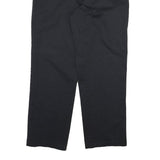 DICKIES Mens Black Regular Fit Straight Leg Trousers Cotton Blend W38 L31 Zip