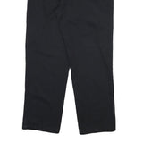 DICKIES Mens Black Regular Fit Straight Leg Trousers Cotton Blend W38 L31 Zip