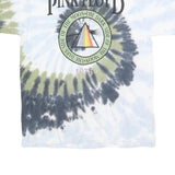 PINK FLOYD Womens Blue & Green Tie Dye Graphic T-Shirt M Short Sleeve Crew Neck