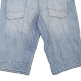 ANGELO LITRICO Mens Shorts Blue Casual M W34 Long Length Patchwork