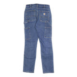 CARHARTT Womens Slim Blue Denim Jeans W26 L29 Workwear Pockets Utility