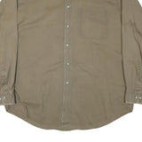 TRADER BAY Mens Beige Cotton Blend Shirt XL Casual Long Sleeve Button Up