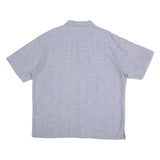 BATICK BAY Mens Blue Cotton Shirt 2XL Short Sleeve Button Front Summer Wear