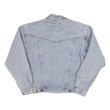 WRANGLER Mens Blue Cotton Blend Denim Jacket M Button Closure Classic Western