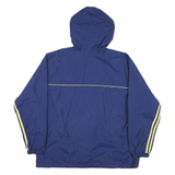ADIDAS Mens Blue Jacket L Polyester Blend Zip Hooded Track Casual Sportswear