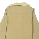 TOWN'N RANCH Womens Beige Cream Button Jacket M Cotton Blend Shearling Style