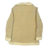 TOWN'N RANCH Womens Beige Cream Button Jacket M Cotton Blend Shearling Style